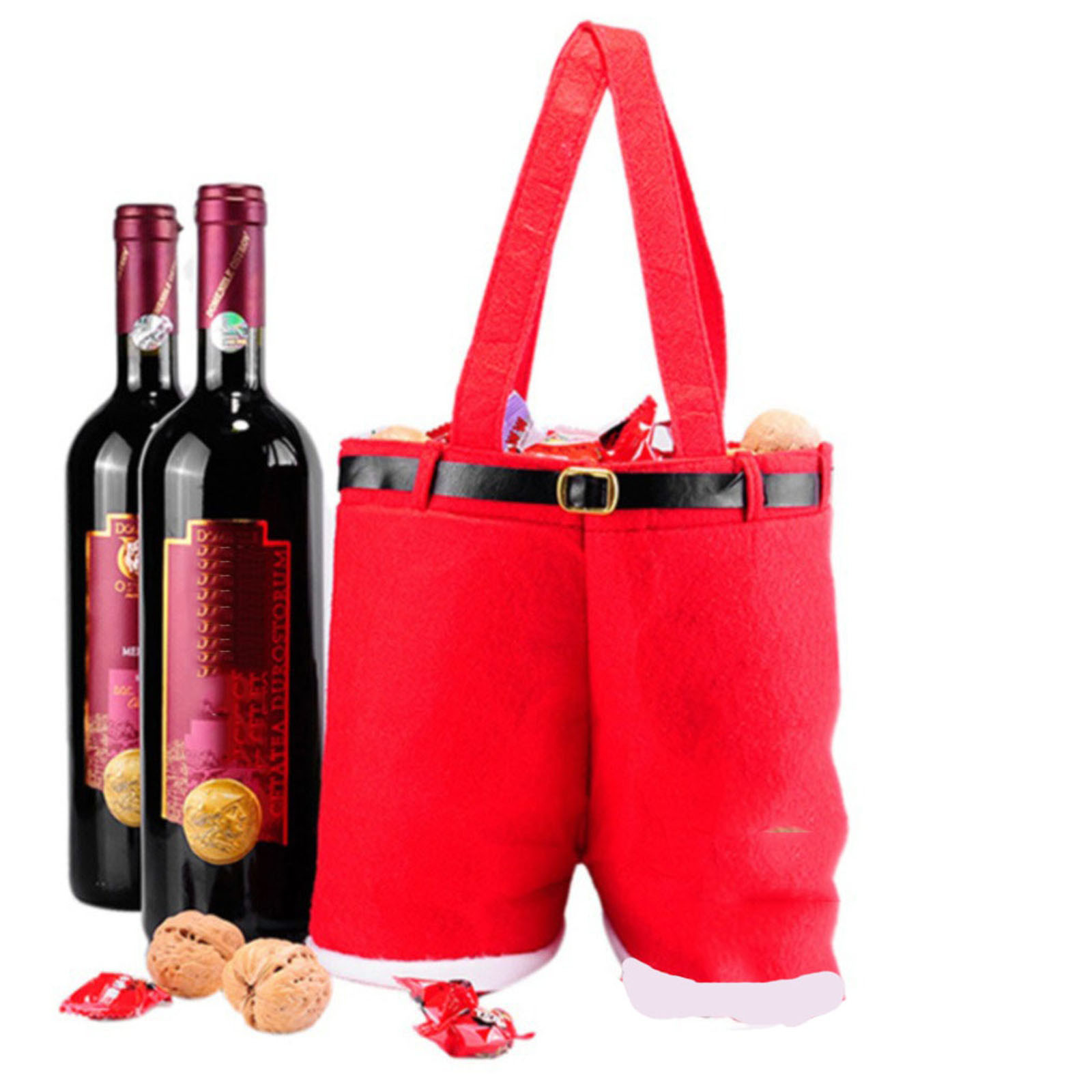 HKEJIAOI Nightmare Before Christmas Gifts 2pc Christmas Decorations Wine Sets Home Furnishings Christmas Pants Gift Bags